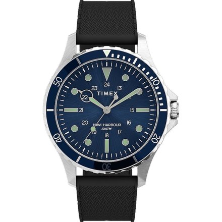 Męski zegarek Timex  Navi XL srebrny z paskiem TW2U55700