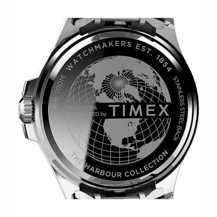 Męski zegarek Timex City Harborside Coast srebrny z bransoletką TW2U71900