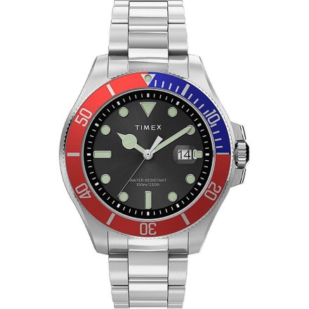 Męski zegarek Timex City Harborside Coast srebrny z bransoletką TW2U71900