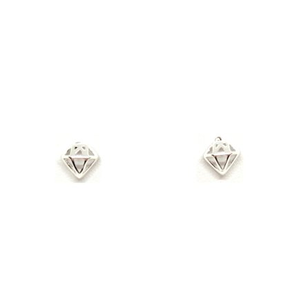 Srebrne kolczyki diamencik GR14 • Srebro 925
