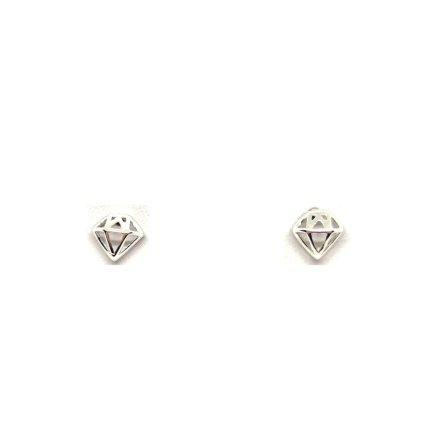 Srebrne kolczyki diamencik GR14 • Srebro 925