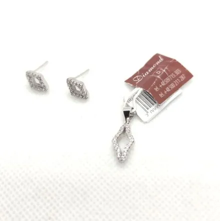 Srebrny komplet z cyrkoniami GR29 • Srebro 925