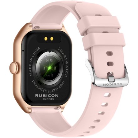 Różowy smartwatch z funkcją rozmowy Rubicon RNCF03 SMARUB205