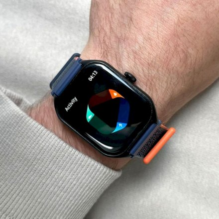 Granatowy smartwatch z funkcją rozmowy Rubicon RNCF03 SMARUB202