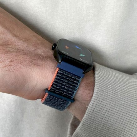 Granatowy smartwatch z funkcją rozmowy Rubicon RNCF03 SMARUB202