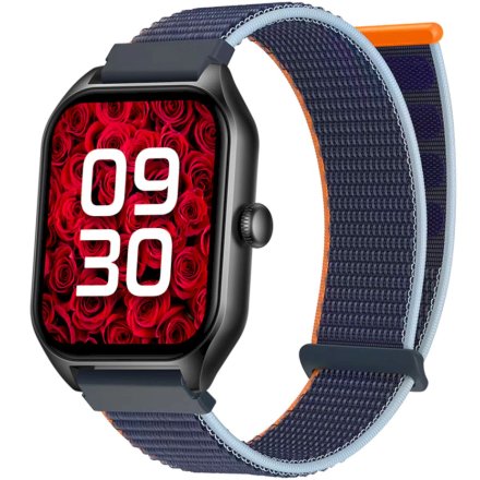 Granatowy smartwatch z funkcją rozmowy Rubicon RNCF03 SMARUB202