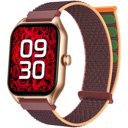 Brązowy smartwatch z funkcją rozmowy Rubicon RNCF03 SMARUB203