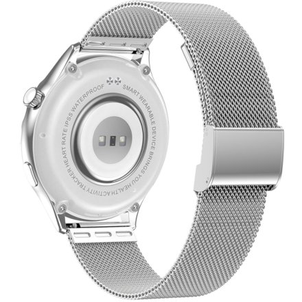 Srebrny smartwatch damski z funkcją rozmowy Rubicon RNCF02 SMARUB201