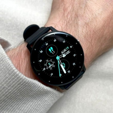 Czarny smartwatch z pomiarem ciśnienia Rubicon RNCF01 SMARUB198