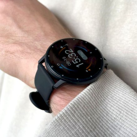 Czarny smartwatch z pomiarem ciśnienia Rubicon RNCF01 SMARUB198
