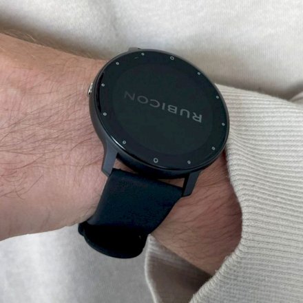 Czarny smartwatch z pomiarem ciśnienia Rubicon RNCF01 SMARUB198