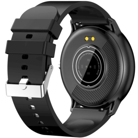 Czarny smartwatch z pomiarem ciśnienia Rubicon RNCF01 SMARUB198