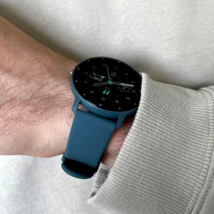 Granatowy smartwatch z pomiarem ciśnienia Rubicon RNCF01 SMARUB197