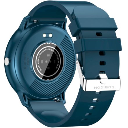 Granatowy smartwatch z pomiarem ciśnienia Rubicon RNCF01 SMARUB197