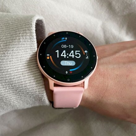 Różowy smartwatch z pomiarem ciśnienia Rubicon RNCF01 SMARUB199