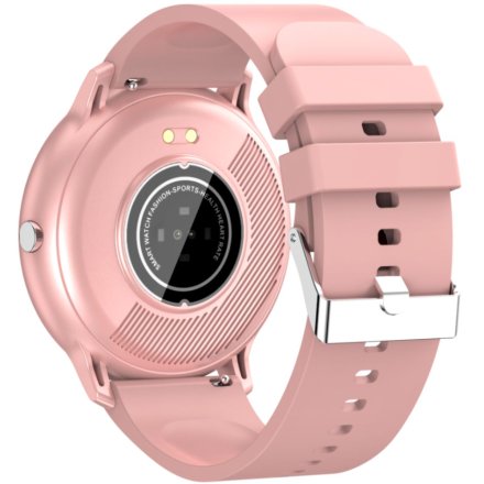 Różowy smartwatch z pomiarem ciśnienia Rubicon RNCF01 SMARUB199