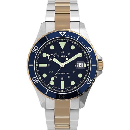 Męski zegarek Timex Navi srebrny z bransoletką TW2U83500