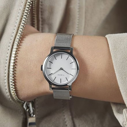 Srebrny zegarek Timex Transcend  z bransoletką TW2U86700