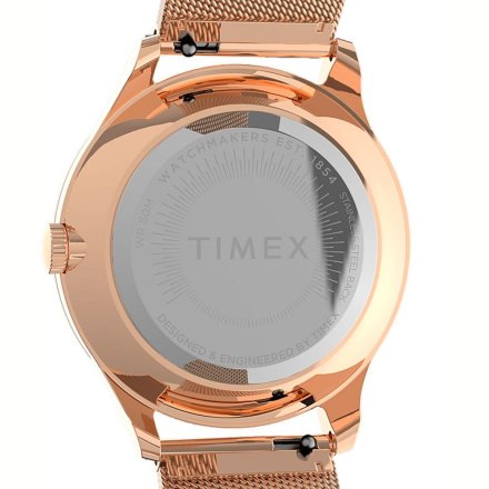 Różowozłoty zegarek Timex City z bransoletką TW2V01400