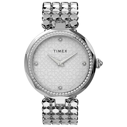 Srebrna zegarek Timex City z bransoletką TW2V02600