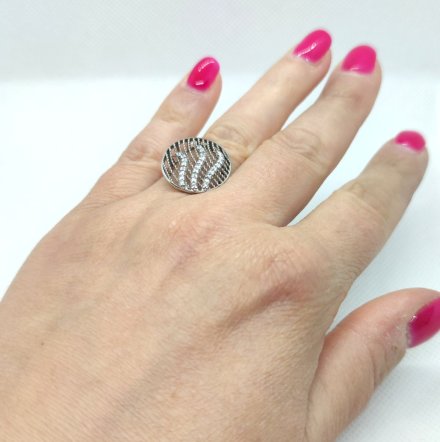 Srebrny pierścionek ażurowy GR53 • Srebro 925