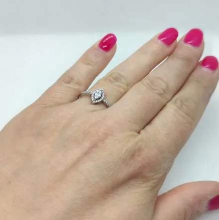 Srebrny pierścionek z cyrkonią GR26 • Srebro 925