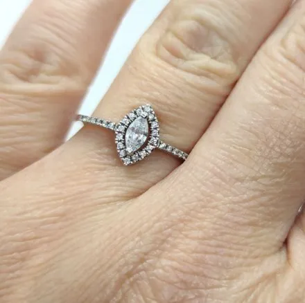 Srebrny pierścionek z cyrkonią GR26 • Srebro 925