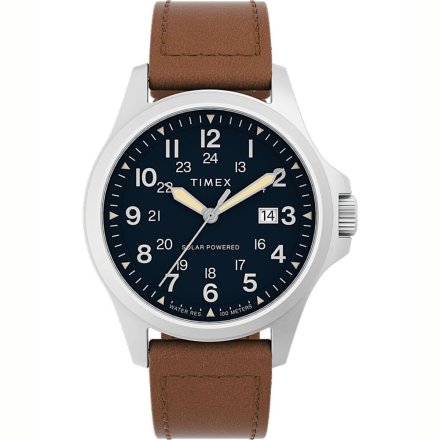 Męski zegarek Timex Expedition North Field Post Solar srebrny TW2V03600