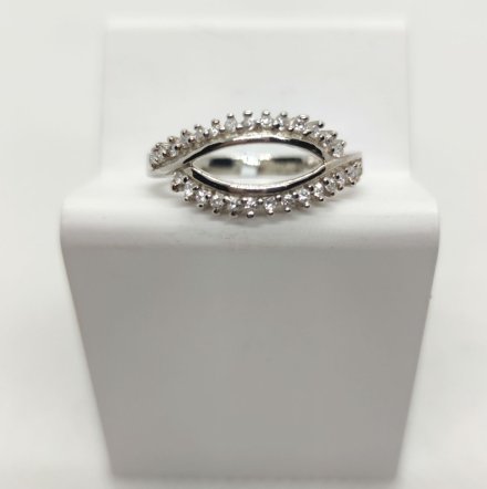 Srebrny pierścionek z cyrkoniami GR29 • Srebro 925