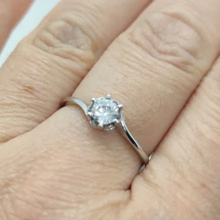 Srebrny pierścionek z cykonią GR21 • Srebro 925