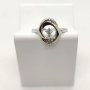 Srebrny pierścionek z białą cyrkonią GR22 • Srebro 925