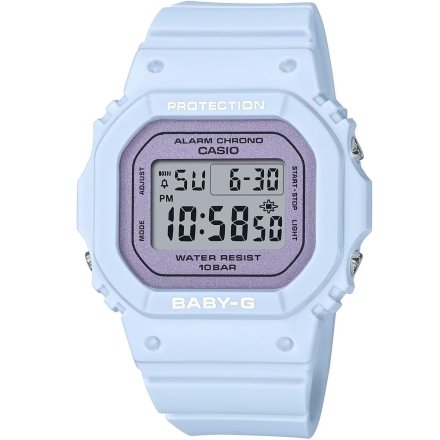 Błękitny zegarek Casio Baby-G prostokątny BGD-565SC-2ER