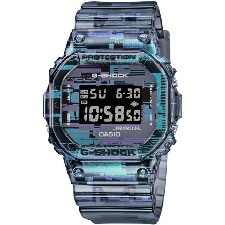 Kolorowy zegarek Casio G-SHOCK Glitch DW-5600NN-1ER