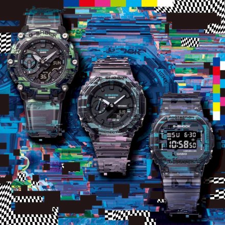 Kolorowy zegarek Casio G-SHOCK Glitch DW-5600NN-1ER