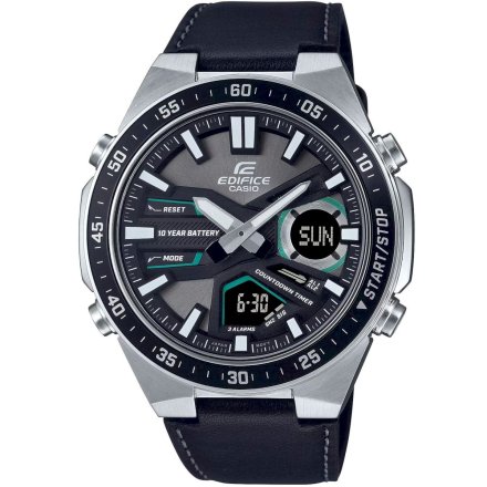 Srebrny zegarek na pasku Casio Edifice EFV-C110L-1AVEF