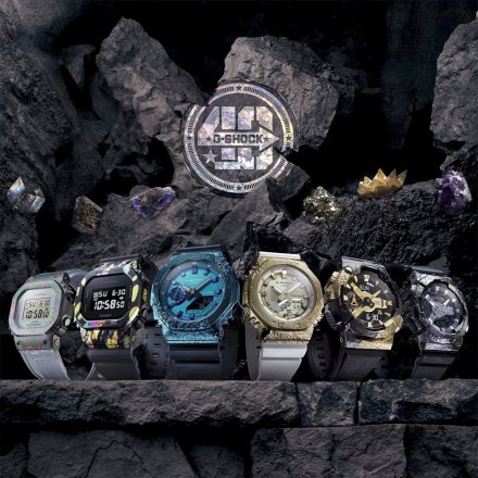 Kolorowy zegarek Casio G-SHOCK Adventurer's stone prostokątny GM-S5640GEM-7ER