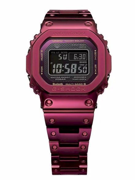 Czerwony zegarek Casio G-SHOCK prostokątny GMW-B5000RD-4ER