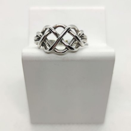 Srebrny pierścionek plecionka GR40 • Srebro 925