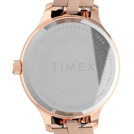 Różowozłoty zegarek Timex Peyton z bransoletką TW2V23400