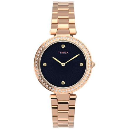 Różowozłoty zegarek Timex City z bransoletką TW2V24600