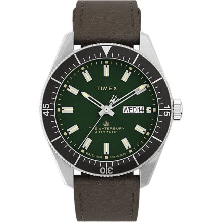 Męski zegarek Timex Waterbury Dive Automatic srebrny TW2V24700