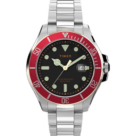 Męski zegarek Timex City Harborside Coast srebrny z bransoletką TW2V27400