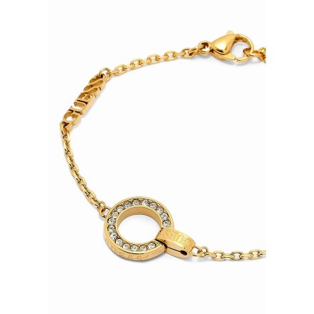 Złota bransoletka Guess CIRCLE LIGHTS z kryształami JUBB03162JW (S)