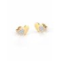 Złote kolczyki Guess serduszka GUESS STUDS PARTY JUBE02174JW