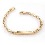 Męska złota bransoletka Guess X PLATE (L) JUXB03000JW