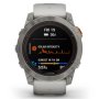 Zegarek Garmin Fenix 7 Pro Sapphire Solar Tytan z mglisto szaro-pomarańczowym paskiem 010-02777-21