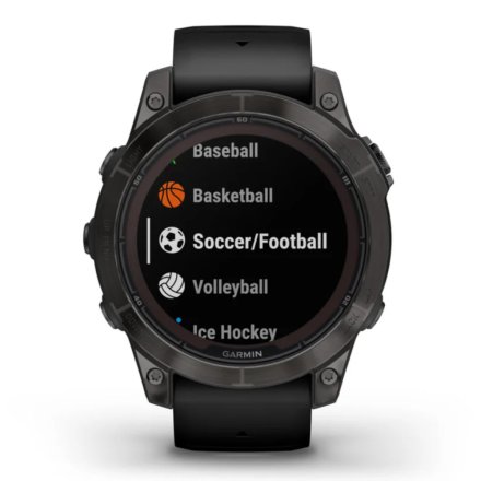 Zegarek Garmin Fenix 7 Pro Sapphire Solar Tytan węglowoszary z czarnym paskiem 010-02777-11