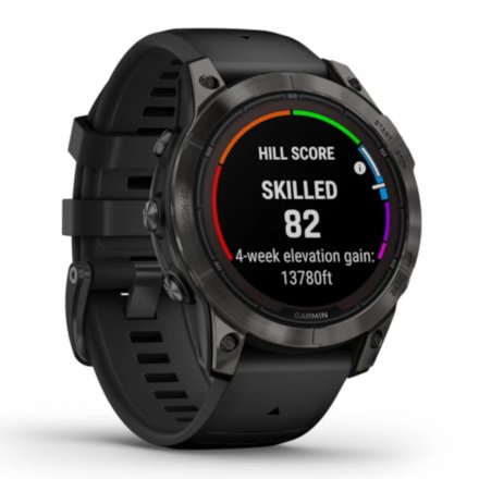 Zegarek Garmin Fenix 7 Pro Sapphire Solar Tytan węglowoszary z czarnym paskiem 010-02777-11