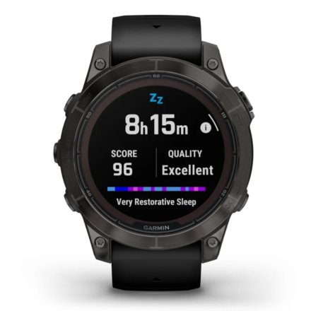 Zegarek Garmin Fenix 7 Pro Sapphire Solar Tytan węglowoszary z czarnym paskiem 010-02777-11