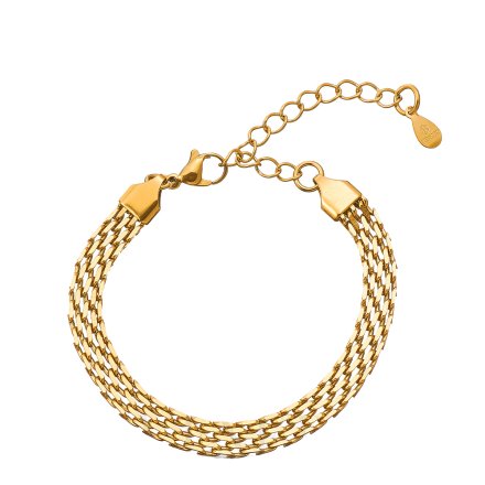 Biżuteria bransoletka damska złota szeroka klasyczna Venetto WB539